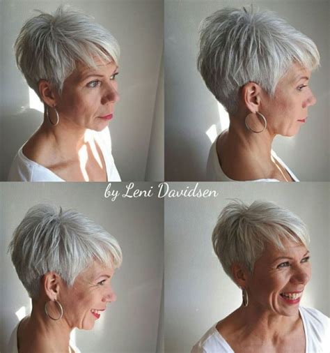 coiffure courte cheveux gris|Coiffure cheveux gris : 40 exemples pour de belles coiffures。